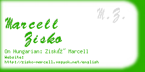 marcell zisko business card
